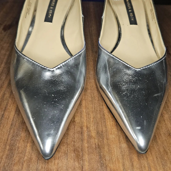 Charles & Keith Buckle Closure Ankle Strap Pointed Toe Pumps - Silver - Picture 5 of 15
